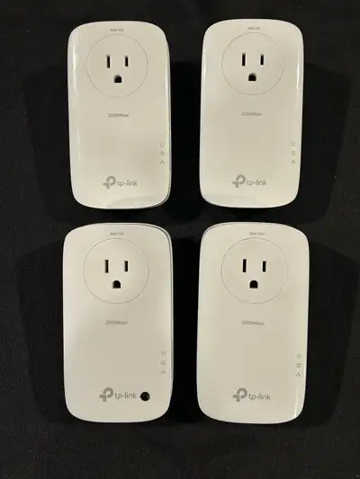 Barely Used TP-Link AV2000 Powerline Adapters - Set of 4!, View more
