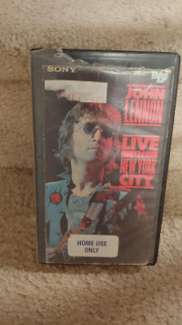 John Lennon Live In New York City VHS Concert Beatles Yoko Ono