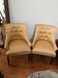 Bombay Gold Silk Accent Chairs - Quantity 2.