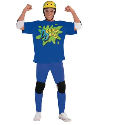 NICKELODEON Double Dare Halloween Costume Accessory Kit Unisex Adult Size XL NEW The shirt is a size...