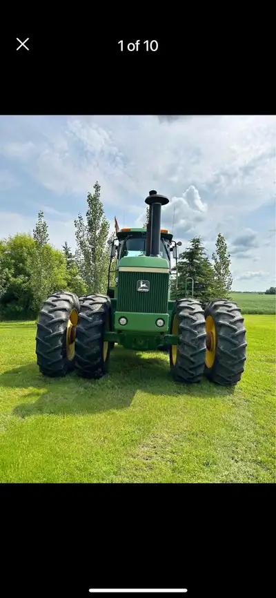 8440 tractor over 10000 hrs but very well maintained tires are worn but a matching set.