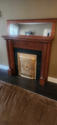 Antique fireplace mantel 