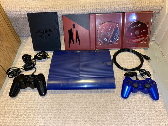 Blue PS3 slim bundle with 50+ games  in Sony Playstation 3 in St. Albert - Image 2
