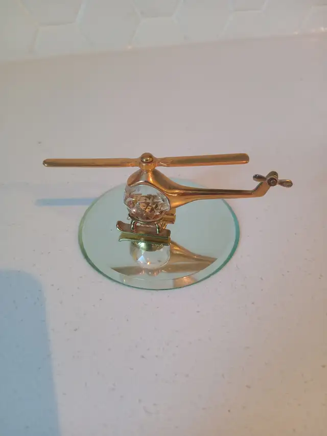 Crystal Swarovski  Helicopter Figurine Collector in Arts & Collectibles in Calgary - Image 3