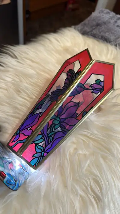 Window hummingbird feeder stained glass, View more