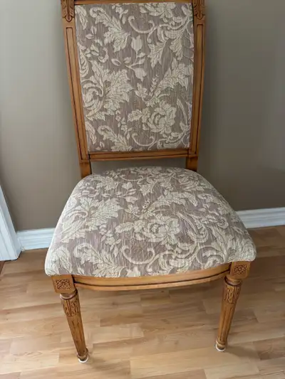 6 carved wood dining room chairs, View more