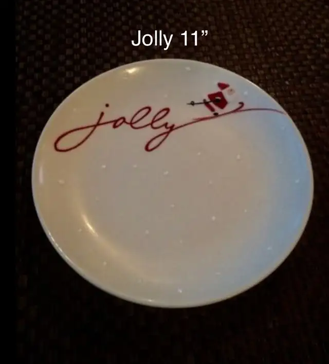 Christmas - “Jolly” Plate 8” Diameter in Holiday, Event & Seasonal in Markham / York Region - Image 3
