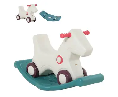 Qaba Rocking Horse 2 in 1 Ride on Toys and Sliding Car for Kids, View more