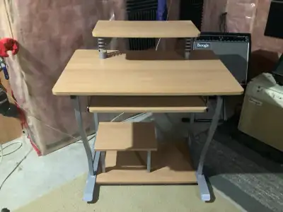 computer desk with keyboard tray, View more
