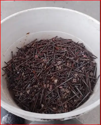 Finishing Nails - 2.5 Inch. Some are rusty but they are all new. 65 pounds of nails. $10 for the who...