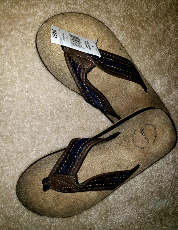 Size 7 Men's George Sandals New Condition in Men's Shoes in Kingston