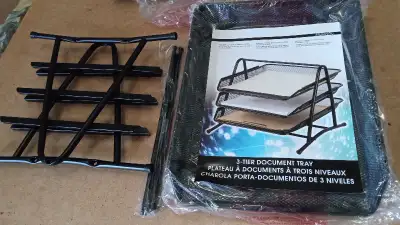 Plateaux de rangement à documents 3-Tier Mesh Document Trays, View more