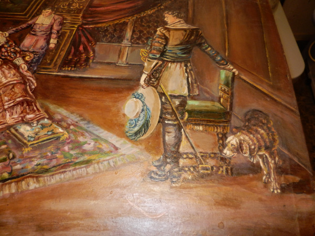 VINTAGE Oil painting in board in Arts & Collectibles in Oakville / Halton Region - Image 3