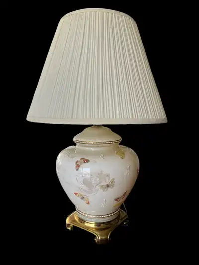 VTG Butterfly Lamp Brass Base, View more