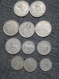 Vintage World coin lot x 11 - Britain Ireland Jamaica Cuba +