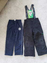 Kids Boys Girls Snowpants and Insulated track pants size 8