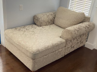 Beige Floral Pattern Chaise Lounge Please contact
