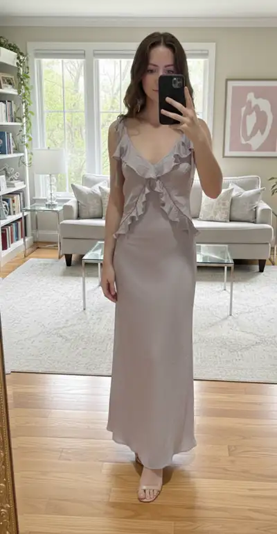 New Betsy Johnson grey maxi dress Size large NEW w/ tags PARTY, View more