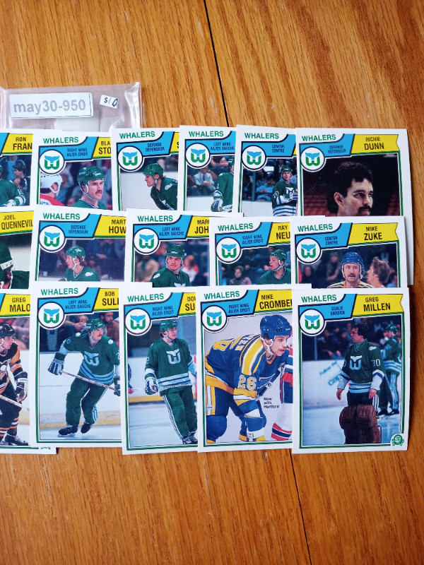 1983-84 OPC Hartford Whalers Team Set Stars Ron Francis, Marty H in Arts & Collectibles in St. Catharines - Image 3