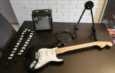 Squier Stratocaster by Fender electric guitar package, View more