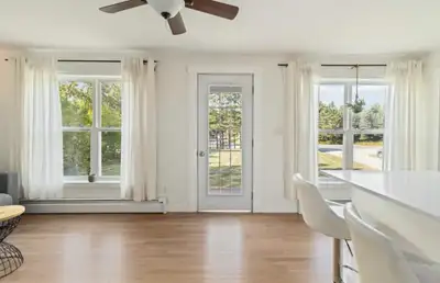 Fully furnished upper flat available for short term rental. This bright 2 bedroom unit has been rece...