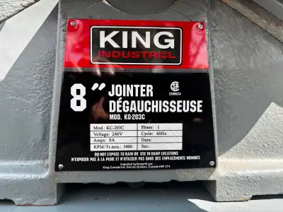 King Industrial 8" Jointer, View more