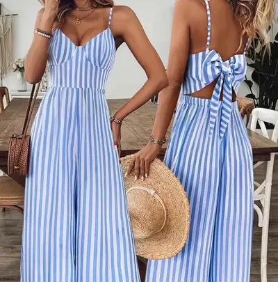 Brand new Striped Blue Jumpsuit, View more