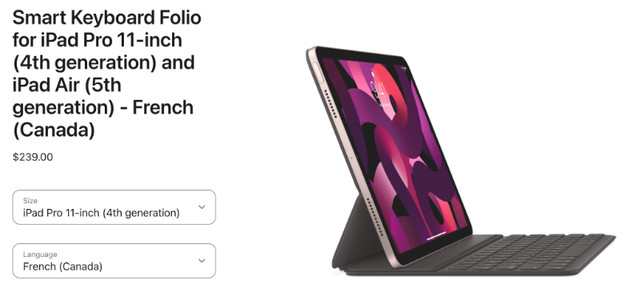 Apple Smart Keyboard Folio (iPad Pro 11 - iPad Air) dans iPad et tablettes  à Ville de Montréal