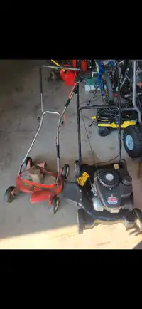 Lawnmower and Rideon maintenance.