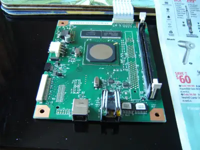 HP formatter board pulled from HP Color LaserJet 2605dn., View more
