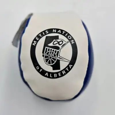 Metis Nation Of Alberta Hacky Sack Toy Ball White Blue Canada Read You Have Great Taste! You Have Gr...
