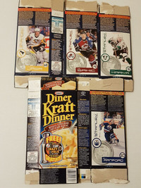 *** 1990s KRAFT DINNER NHL HOCKEY PLAYER BOX PHOTOS ~ CARDS