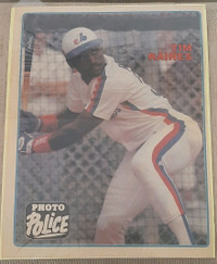 Poster 11 x 14 Photo Police Tim Raines '89 Expos Montreal