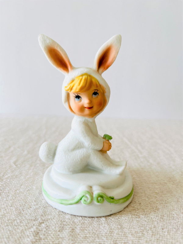 EASTER FIGURINE OF CHILD IN A BUNNY COSTUME in Arts & Collectibles in Edmonton - Image 2