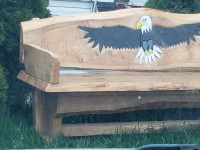 7 foot cedar bench  finished