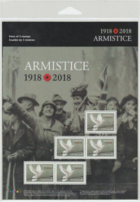 Canada 2018 Armistice 1918-2018 Full Pane Stamps Souvenir sheet