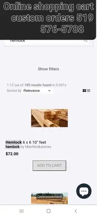 Hemlock lumber & beams