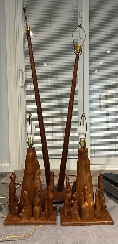 3 piece Tique lamp set Individual item prices Reading Lamp - $200 Desk lamps - $150 Ea. Light Bulbs...