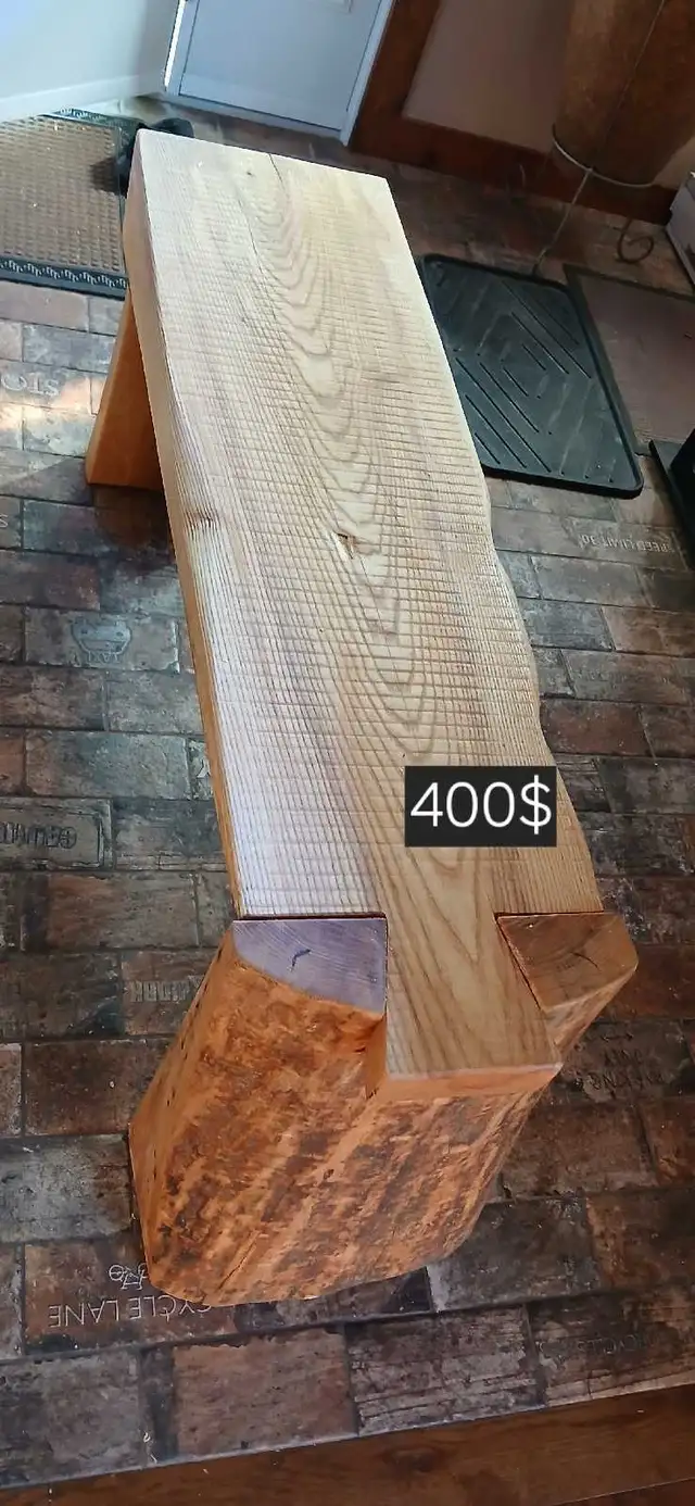 Banc Déco bois frêne fait avec chainsaw par artisant in Other in Laurentides - Image 6