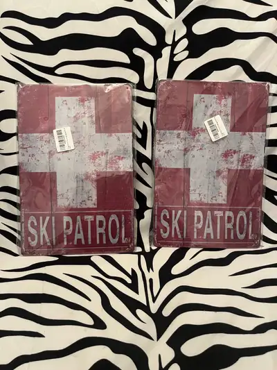 ⛷️ Ski Patrol Metal Decorative tin wall sign ⛷️ , View more