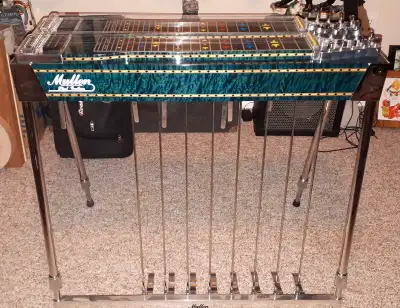 Mullen Pre-Royal Precision, 8 pedals, 7 knee levers. E9 and C6 D-10. Mullen single coil pickups. Bir...