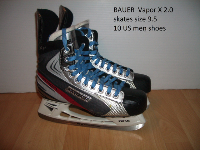 Patins _  BAUER Vapor X 2.0 _ skates size  9.5 pour  10-10.5 US dans Patins et patins à roulettes  à Ville de Montréal