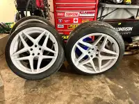 Kansei Astros rims and Firestone Firehawk tires 