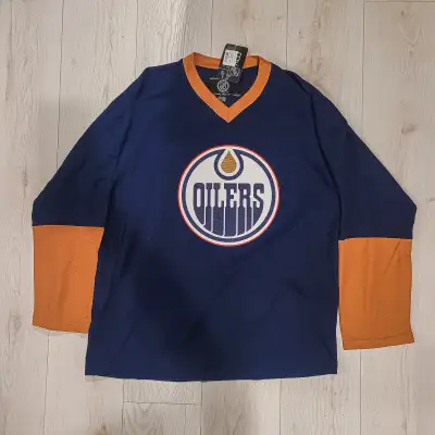 NEW Edmonton Oilers Jersey Navy XL, View more