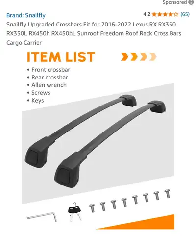 Roof Rack Cross Bars Lexus Kia, View more