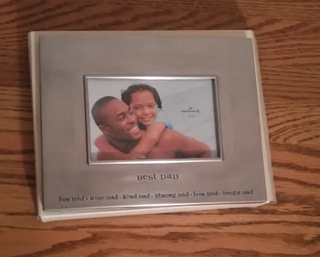 NEW Best Dad Aluminum Picture Frame