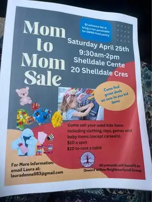 Mom to mom garage style sale, View more