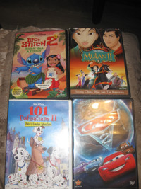 Disney Mulan Cars 101 Dalmatians Lilo & Stitch Movie 2 DVD II