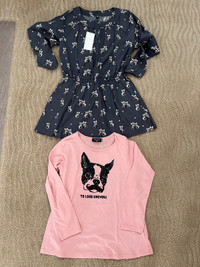 Cute girls Frenchie Dogs outfits - NWT 7/8