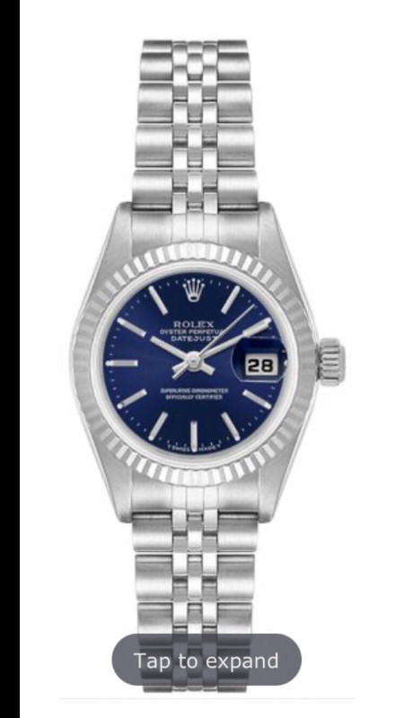 Rolex Lady-Datejust 26 Blue Index Dial Women's Watch79174 in Jewellery & Watches in City of Toronto